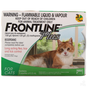 Frontline Plus for Cats Flea Treatment 3 pack - 3 Stone Vets