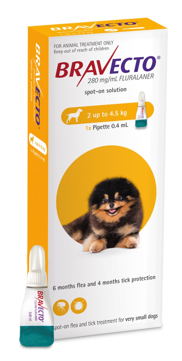 Bravecto Spot On for Dogs: 2-4.5kg