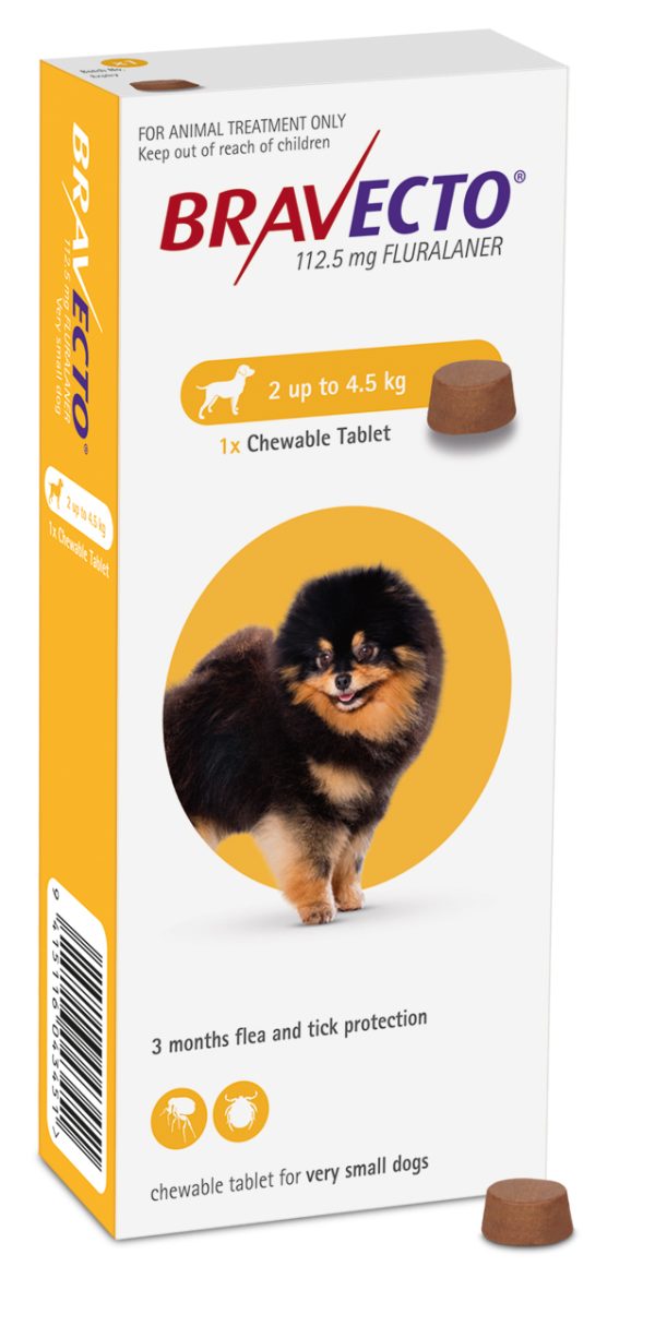 Bravecto Dog Chewable Tablet 2.5kg- 4kg