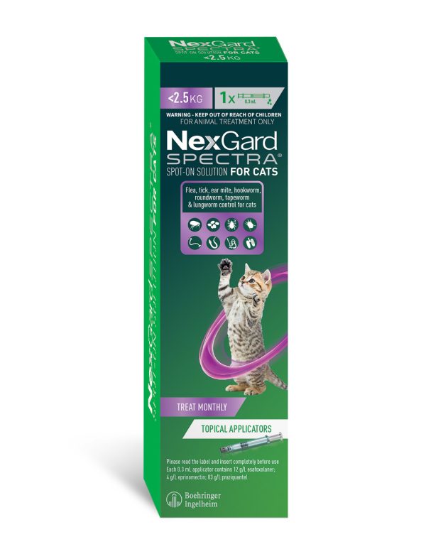 Nexgard Spectra Flea & Worm Spot On for Cats <2.5kg (SINGLE)